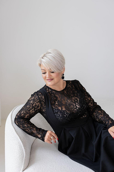 Жіночий стильний комплект: лонгслів і плаття батал трикотаж + гіпюр 52/54 Одеса - фото 7