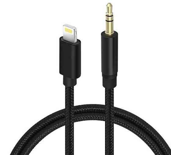 Кабель AUX Lightning - TRS Audio M/M 1м Black Вінниця