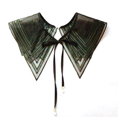 Комір накладний знімний чорний Київ - фото 1