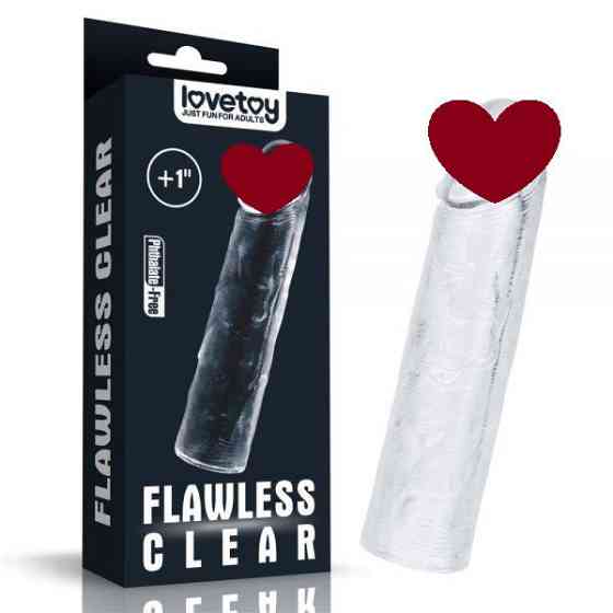 Насадка без вибрации Add 1'' Flawless, Clear Sex Aura Киев