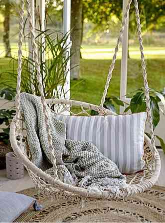 Гойдалки підвісні гніздо лелеки для дачі та саду Гніздо Лелеки Бежевий Київ