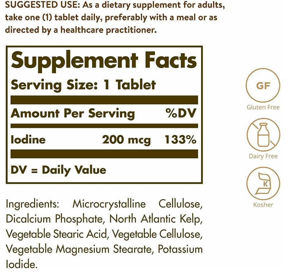Келп (Ламінарія Kelp) 200 мкг 250 таблеток Київ - фото 2