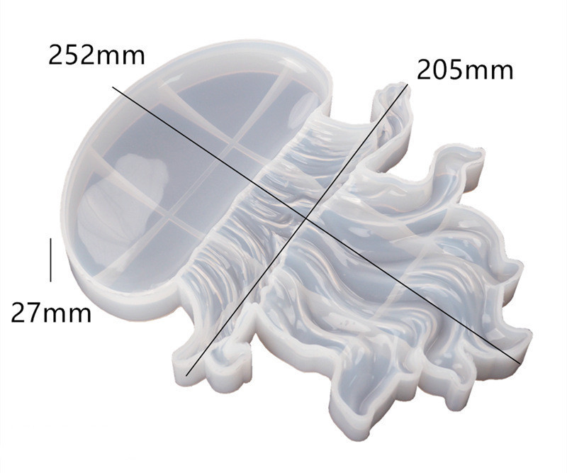 Молд силиконовый Медуза большой 252 на 205 мм серый Киев - изображение 2