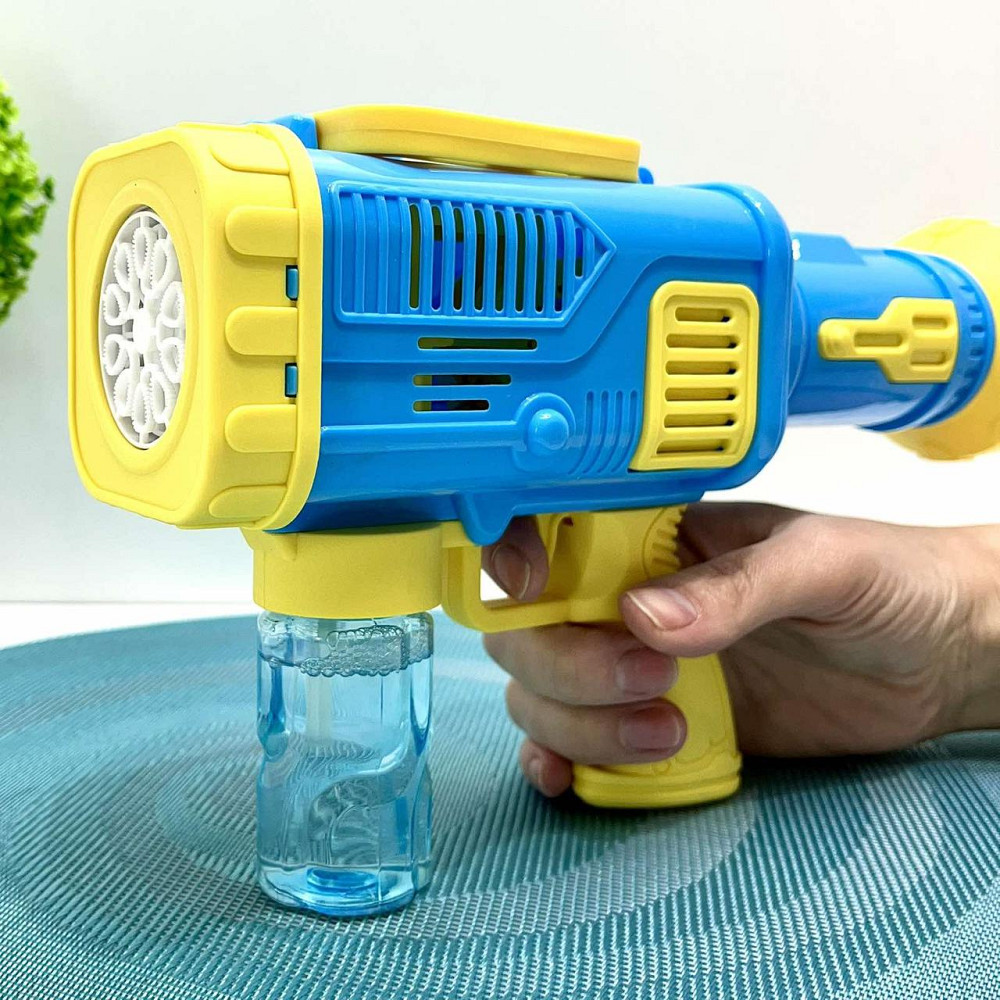 Пістолет для запуску мильних бульбашок світло запаска 26 см Жовто-синій (9835-3) Чернігів - фото 2