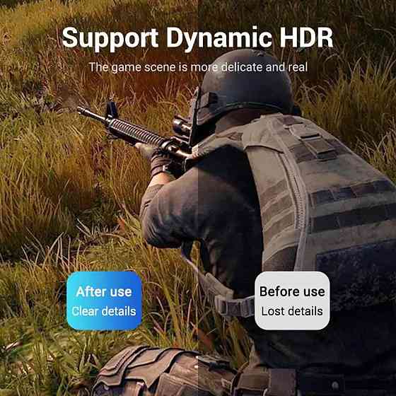 Кабель Vention DisplayPort, 2 м, v1.4  чорний, 8K 60 Hz, 4K 144Hz, 2K 165Hz, 1080P 240Hz (HCCBH) Киев