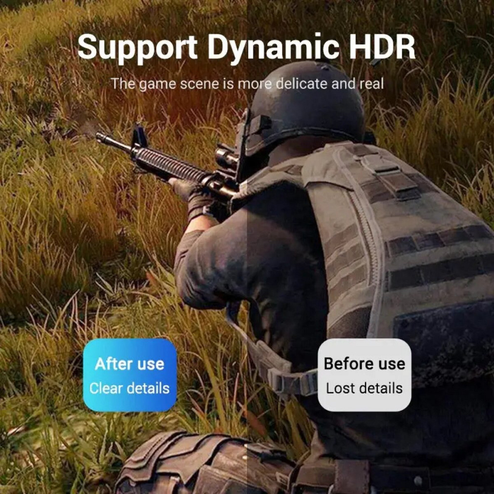 Кабель Vention DisplayPort, 2 м, v1.4  чорний, 8K 60 Hz, 4K 144Hz, 2K 165Hz, 1080P 240Hz (HCCBH) Київ - фото 3