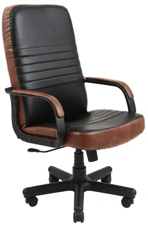 Офисное Кресло Руководителя Richman Prius Fly/Madras Пластик Рич М1 Tilt Черно-коричневый Киев