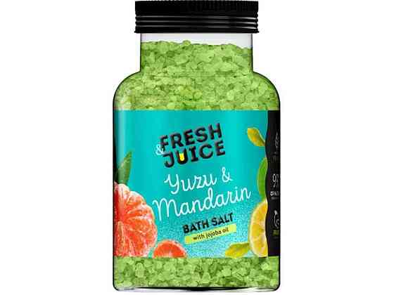 Соль для ванн 700г бутылка Yuzu Mandarin ТМ FRESH JUICE Киев