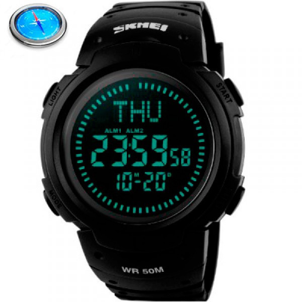 Чоловічий годинник з компасом Skmei 1231 чорні Вінниця - фото 4