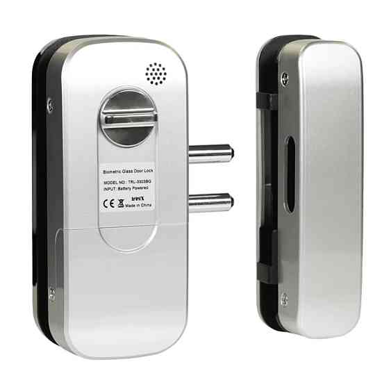 Замок біометричний автономний на скляні двері Trinix TRL-3303BG зі зчитувачем відбитків пальців і карт EM-Marine (65-00004) Київ