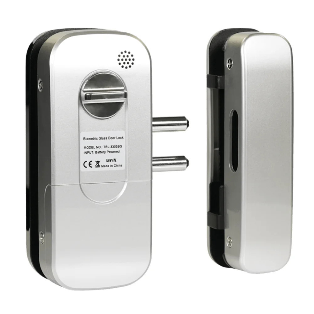 Замок біометричний автономний на скляні двері Trinix TRL-3303BG зі зчитувачем відбитків пальців і карт EM-Marine (65-00004) Київ - фото 5