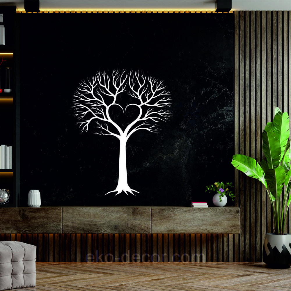 Декоративное настенное Панно «Дерево», Декор на стену 70*50 см, Белый Киев - изображение 4