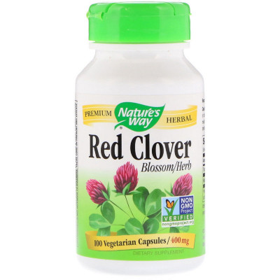 Травы Nature's Way Красный Клевер, Red Clover, 400 мг, 100 Вегетарианских Капс (NWY-16000) Винница - изображение 1