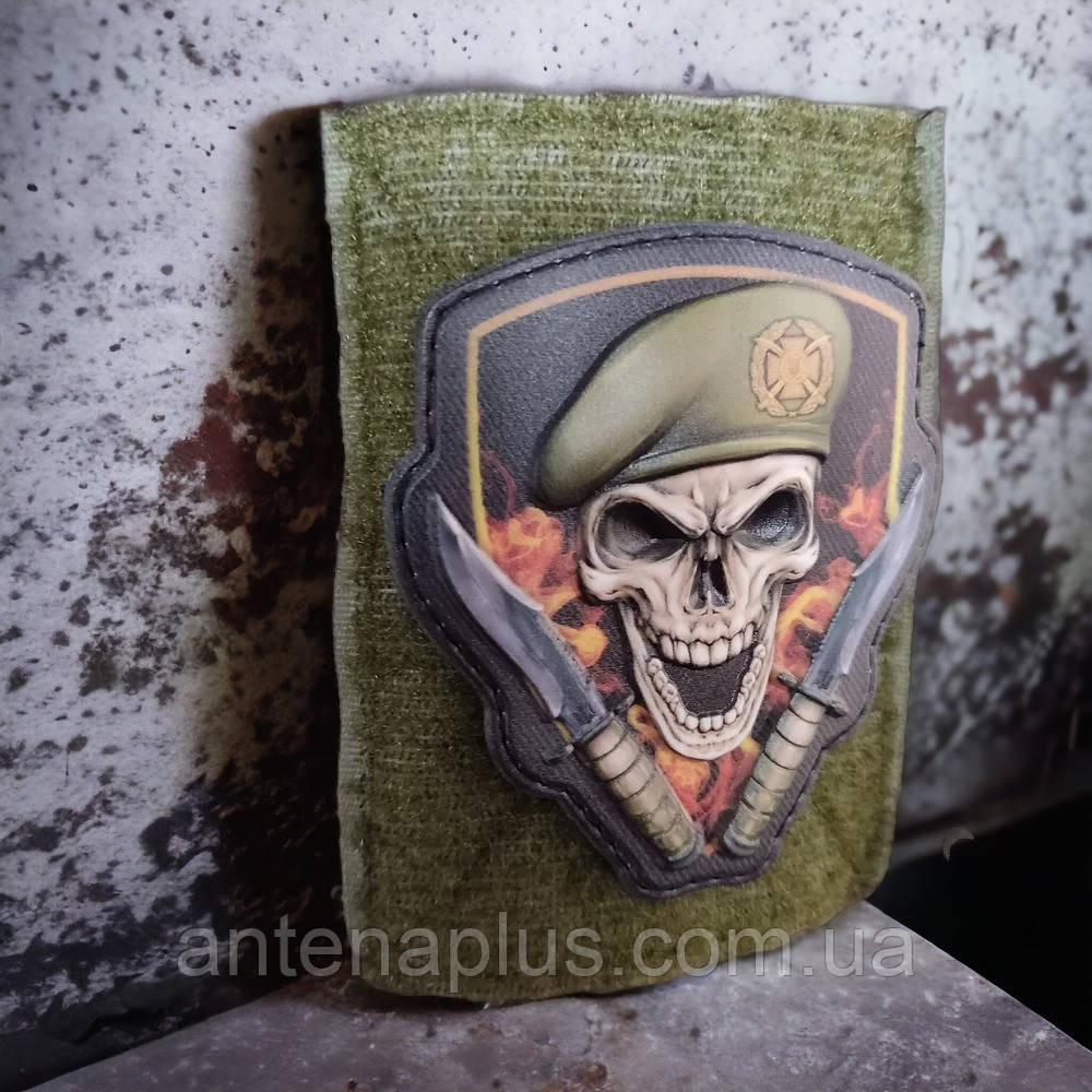 Череп в берете Сухопутные войска объемный шеврон / патч Киев - изображение 2