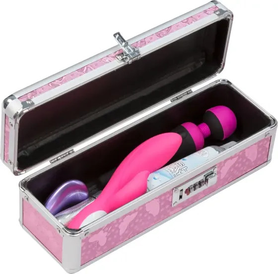 Кейс для зберігання секс-іграшок BMS Factory - The Toy Chest Lokable Vibrator Case Pink з кодовим за Львів