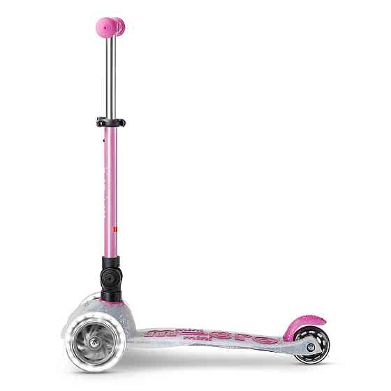 Самокат MICRO складний серії Mini Deluxe Foldable Orion Glow LED – Рожевий Дніпро