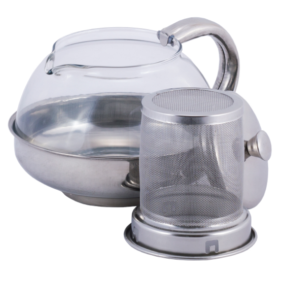 Заварник 600мл зі з'ємним ситечком скло/нержавіюча сталь 4315 KAMILLE Житомир