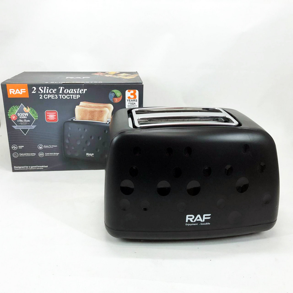 Тостер со степенями поджарки RAF R.502 930 Вт, Кухонный тостер для бутербродов, Сэндвичница для тостов UN-77 Львов - изображение 10