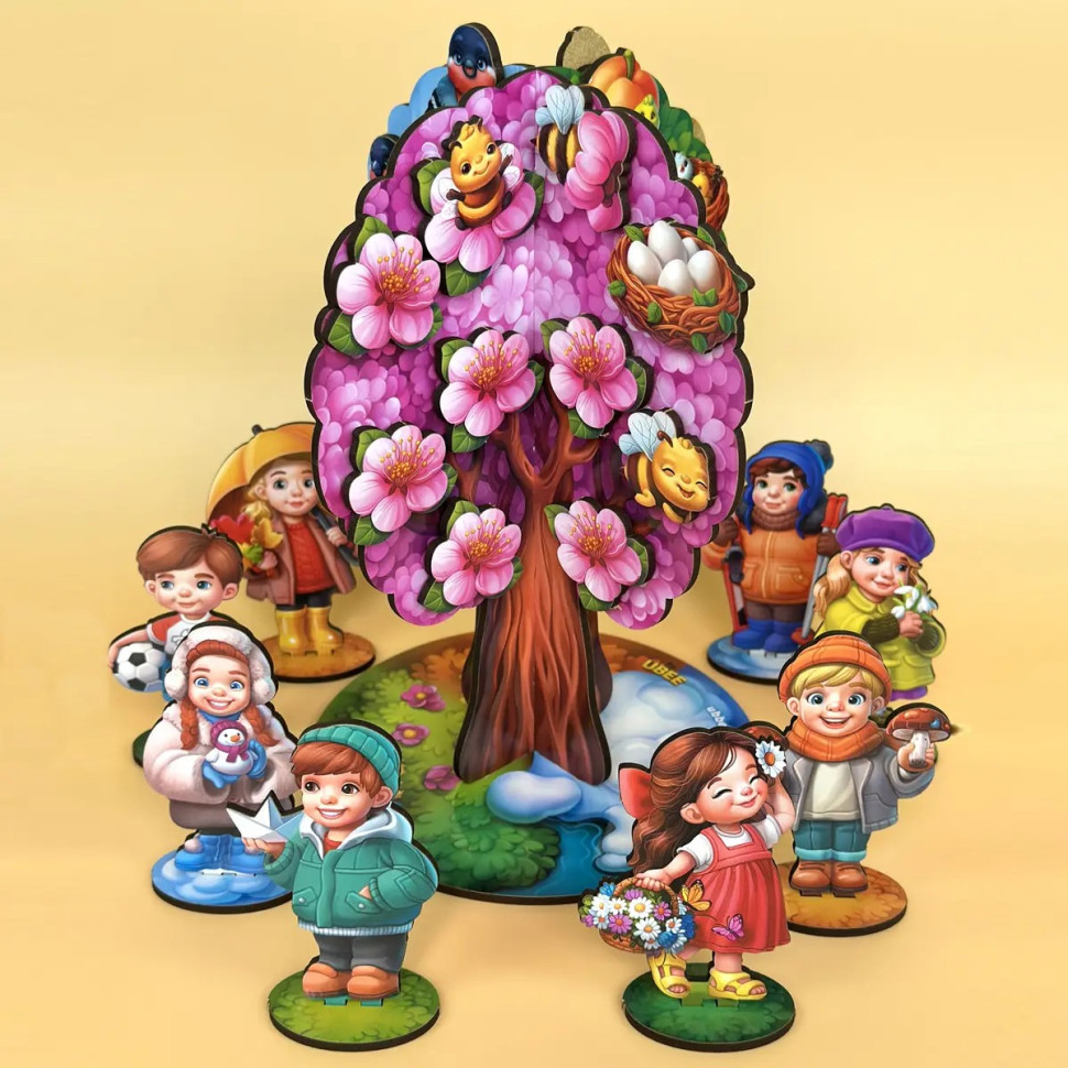 Дитяча настільна гра "Пори року абрикоса" (ПСД295) PSD295 дерев'яна Вінниця - фото 5