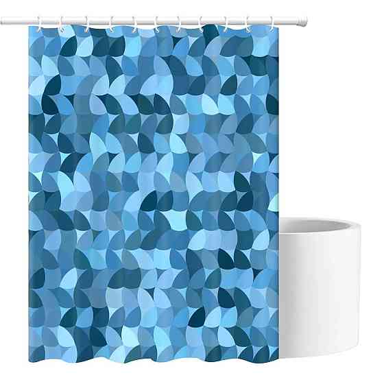 Шторка для ванны из полиэстера водонепроницаемая Bathlux 180x180 см с кольцами, занавеска для ванной комнаты Каменец-Подольский