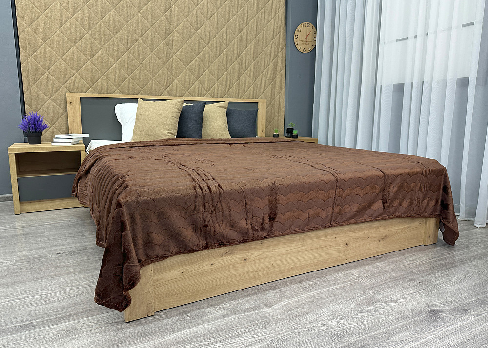 Плед-покривало 200х230 см (+-5см) Коричневий (87-248) Київ - фото 4