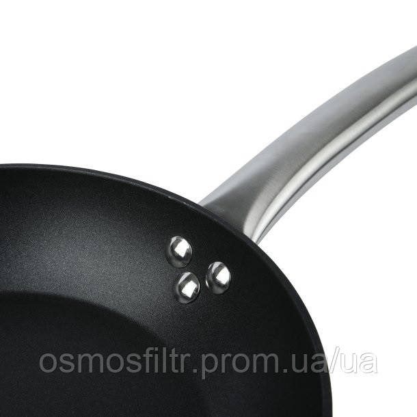 Сковорода Axentia Blackline Ø 24 см  ручка нерж аллюминиевая антипригарное покрытие PTFE (135650) Киев - изображение 2