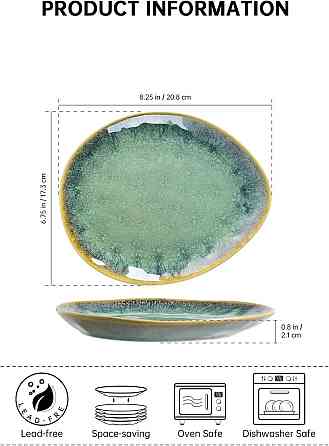 Набір керамічних тарілок Henten Home 4шт Луцк