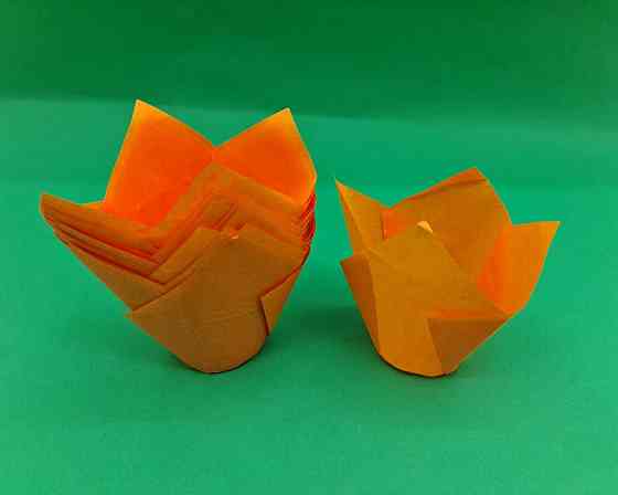 Тартолетка для кексів"Тюльпан Помаранчевий" (50*75/100) (100шт)/ТЛ-175/ (1 уп.) Харків