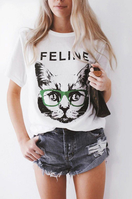 Футболка женская с принтом 44 Белая 2634325337 Днепр - изображение 1