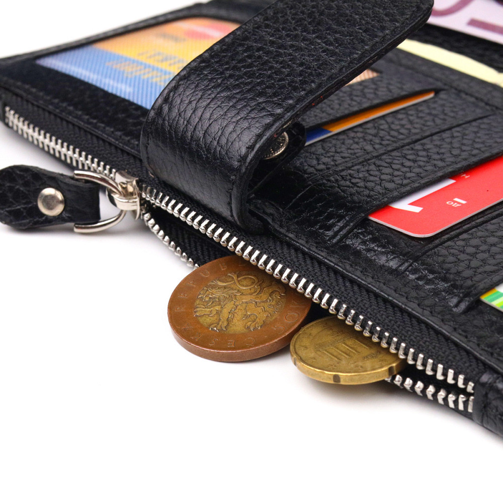 Женский вертикальный кошелек из натуральной кожи CANPELLINI 21641 Черный Киев - изображение 8