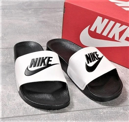 Шльопанці Тапочки Nike Сланці Чорні Білі Жіночі Найк (розміри: 36,37) Дніпро - фото 4