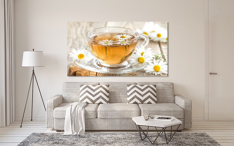 Картина полотно у вітальню / спальню  Ромашковий чай   MLP_386 ( 60х30см ) 40x80 см Київ - фото 2