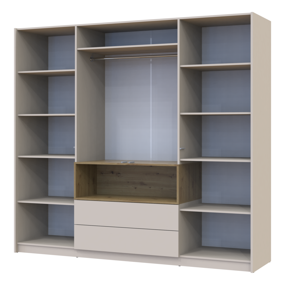 Шафа для одягу з нішою Doros Дейл 206х52х220 см Кашемір/Дуб артизан (DRS-011286) Дніпро - фото 5