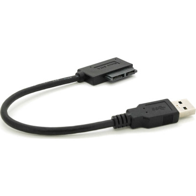 Перехідник USB 3.0 AM to Slimline SATA 13 pin 0.12m for ODD black Voltronic (YT-C3.0-SATA/0.12) Вінниця - фото 2