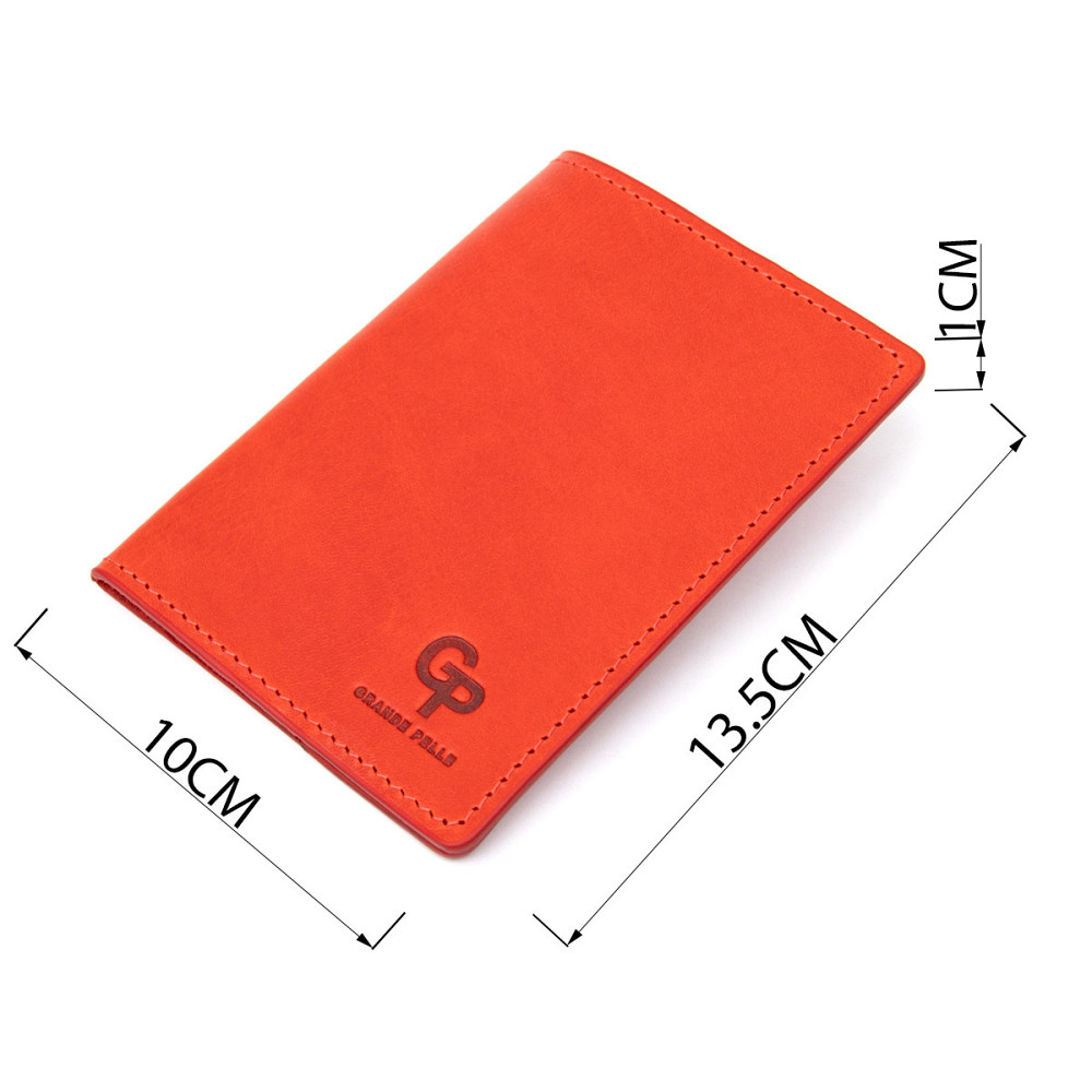 Яскрава шкіряна обкладинка на паспорт GRANDE PELLE 11483 Червоний Київ - фото 8