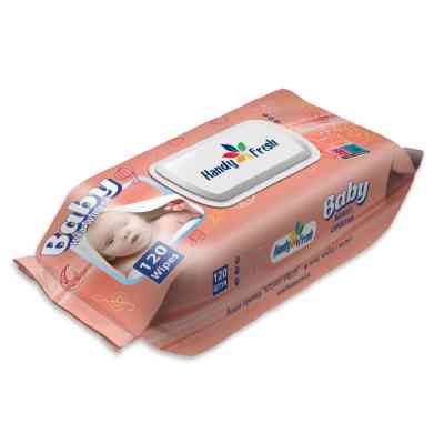 Детские влажные салфетки Handy Fresh яблуко, клапан 120 шт (4820237500212) Винница