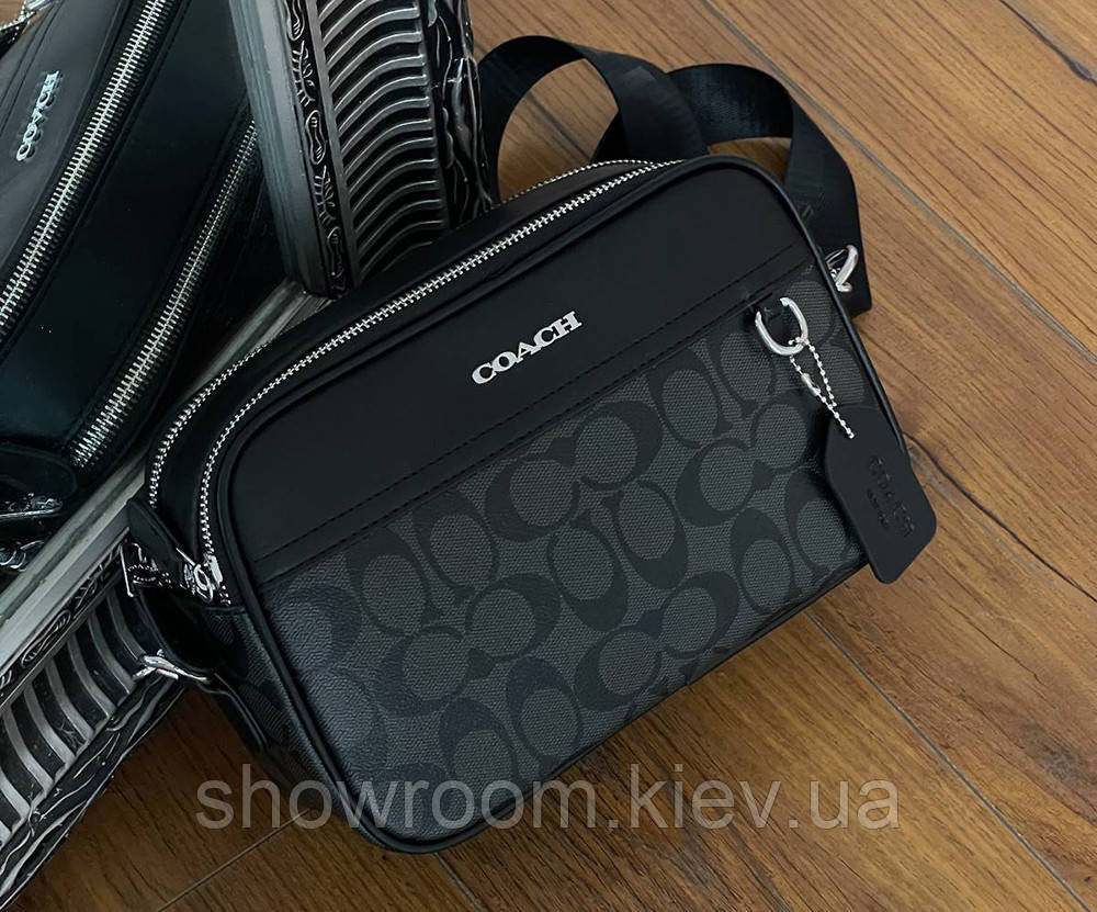 Мужская брендовая сумка на плечо Coach (1376-1) Киев - изображение 6