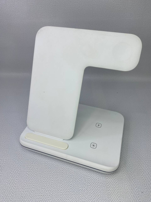 Бездротове зарядний пристрій Wireless Charger 3в1 для iPhone, Apple Watch, AirPods біле Б/В Київ - фото 3