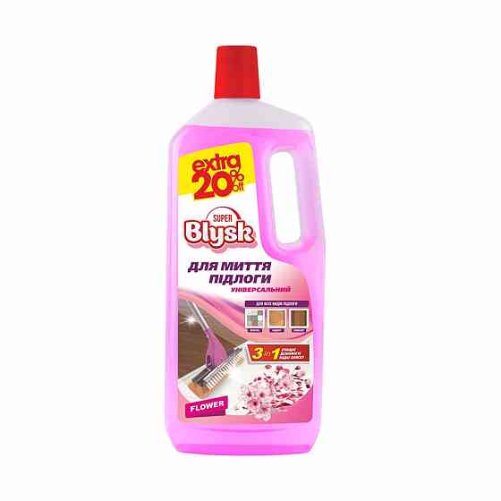 Універсальний засіб для миття підлоги Super Blysk Квітковий, 1,5л Київ