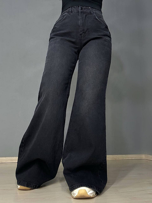 Джинси жіночі Its Basic 3992-2 flare супер кльош широкі чорні, чорний, 36, 36, 70 см, 98 см Київ - фото 17