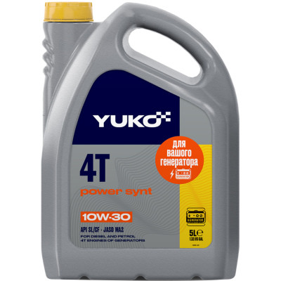 Моторна олива Yuko POWER SYNT 4T 10W-30 5л (4823110402689) Вінниця - фото 1