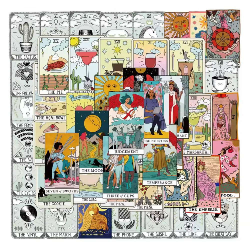 Наклейки карты Таро, эзотерические наклейки, наклейки гадальные карты, эстетические наклейки набор 5 Киев - изображение 1