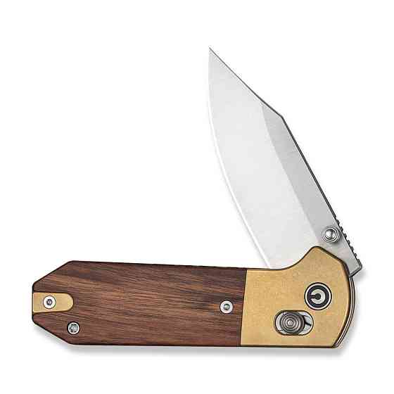 Нож складной карманный Civvi Yonder Clip Point (7.3 см) 14C28N / Wood and Brass натуральный Киев