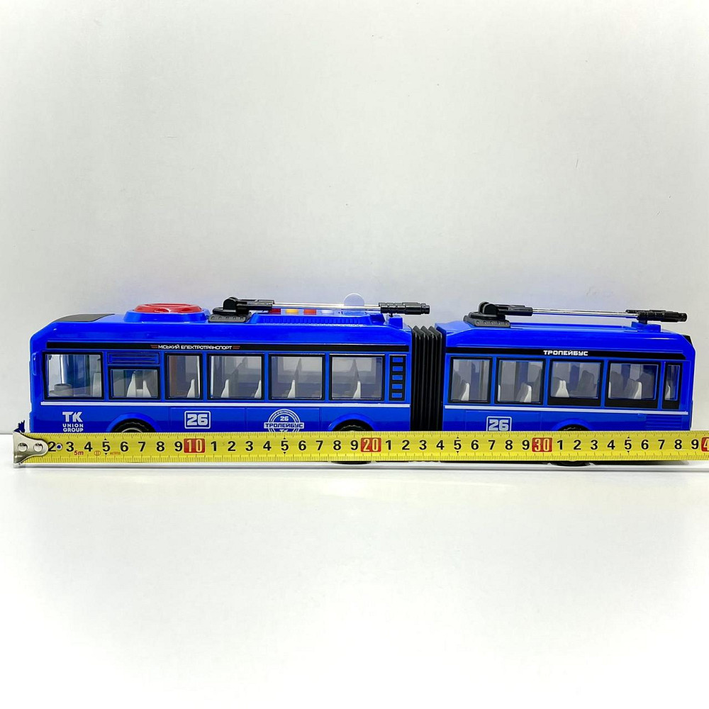 Тролейбус Авто Експерт з інерцією підсвічуванням і звуком відчиняються двері Синій (26487) Чернігів - фото 6