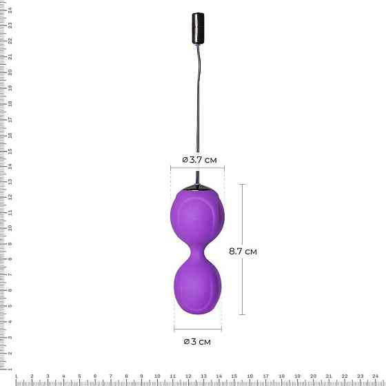 Вагинальные шарики с вибрацией Adrien Lastic Kegel Vibe Purple, диаметр 3,7см Sex Aura Киев