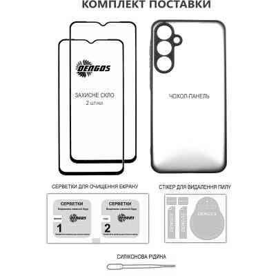 Чохол до мобільного телефона Dengos Xiaomi Redmi Note 14 5G Soft + glass 2pcs (Mint) (DG-CTG2P-14) Вінниця