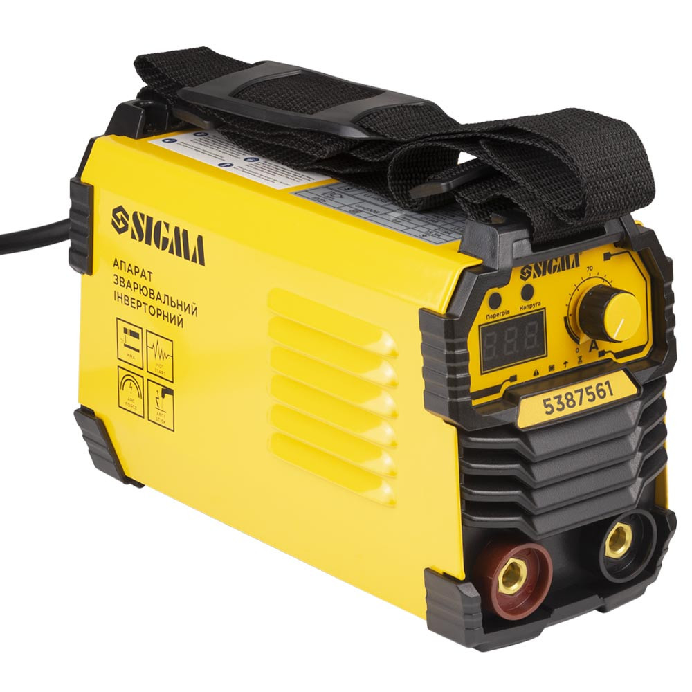 Sigma Аппарат сварочный инверторный ММА-140А электрод 4мм дисплей SIGMA (5387561) Коломия - фото 6
