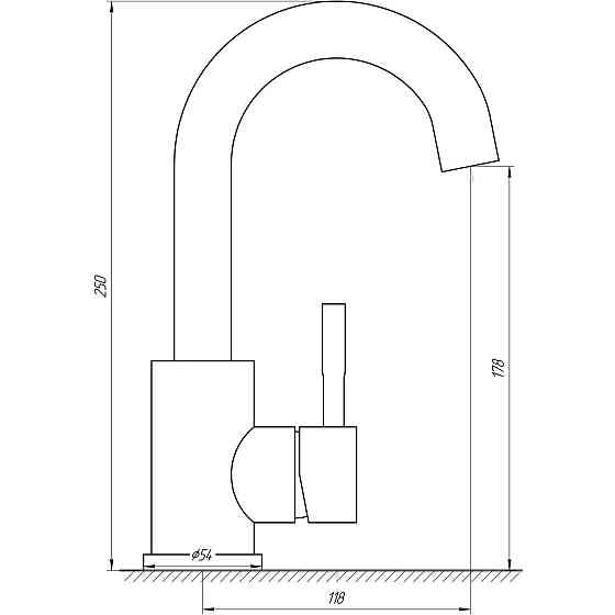 Смеситель для кухни EcoMIX AISI-101S (000025996) Киев