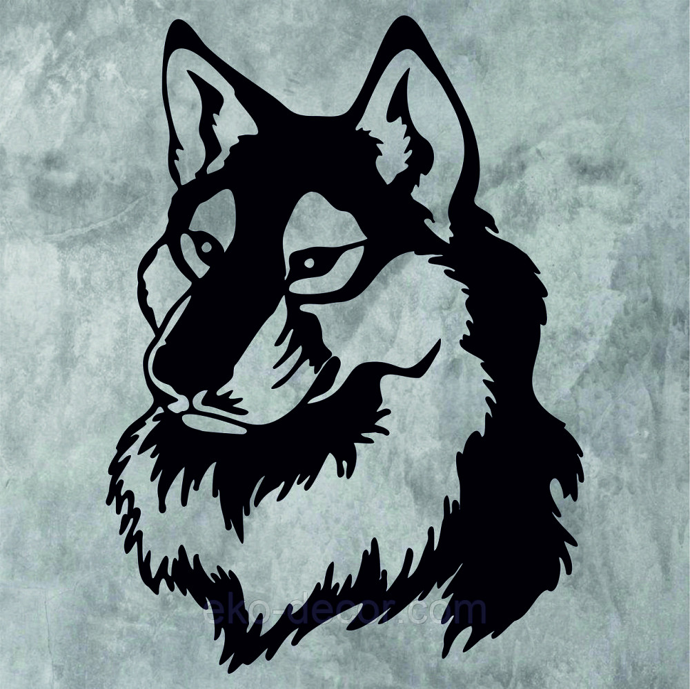 Декоративное настенное Панно «Волк», Декор на стену 110*79 см, Черный Киев - изображение 4