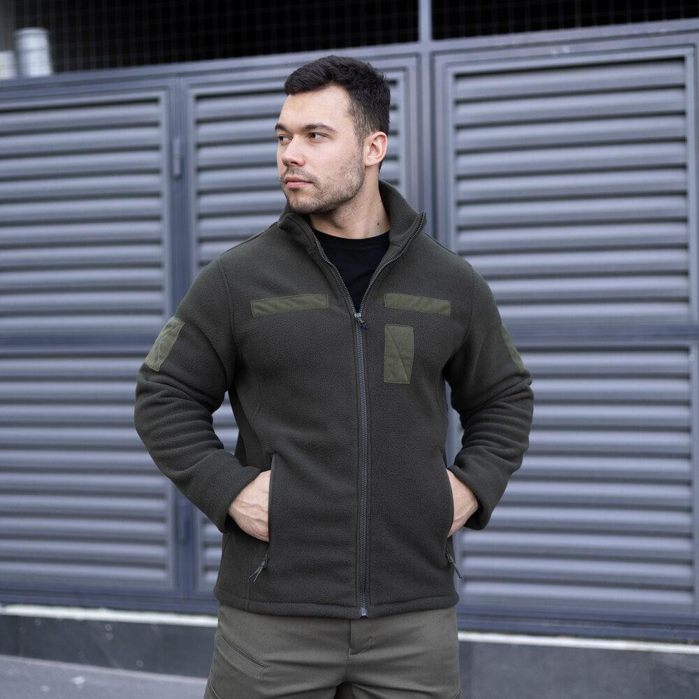 Толстовка тактическая флисовая Pobedov Voin с липучками Хаки 3XL BLto2 5413XLkh Киев - изображение 1